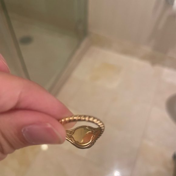 David Yurman Sculpted Cable Pinky Ring in 18K Rose Gold - Size 3.5 - Picture 5 of 7